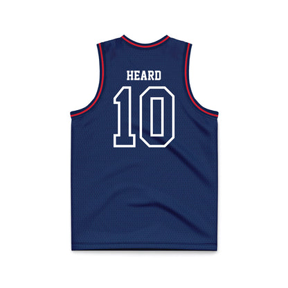 Dayton - NCAA Men's Basketball : Bryce Heard - Navy Basketball Jersey-1