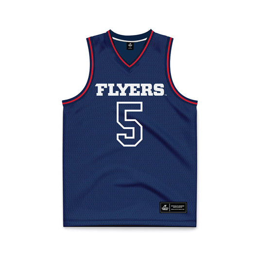 Dayton - NCAA Men's Basketball : Posh Alexander - Navy Basketball Jersey-0