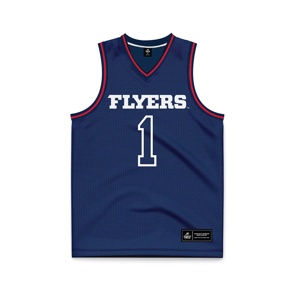 Dayton - NCAA Men's Basketball : Malcolm Thomas - Navy Basketball Jersey-0