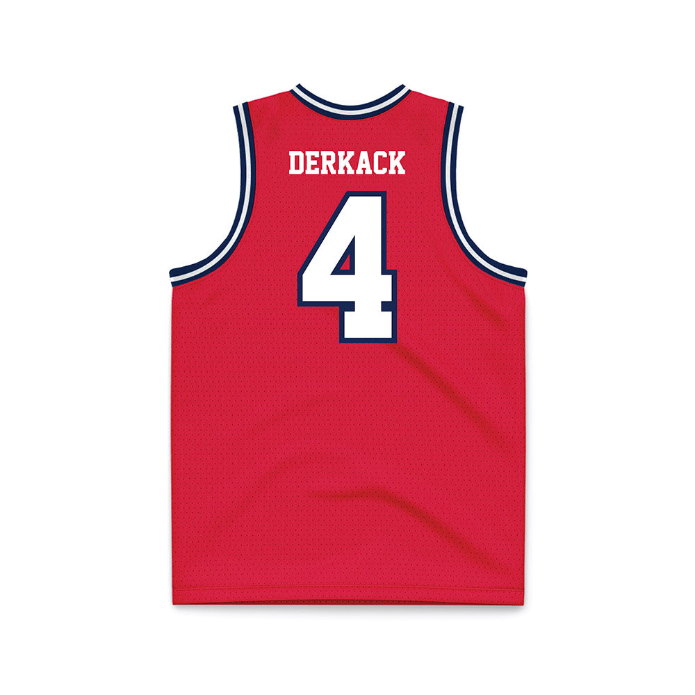Dayton - NCAA Men's Basketball : Jordan Derkack - Red Basketball Jersey-1