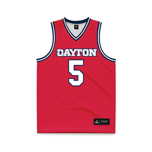 Dayton - NCAA Men's Basketball : Posh Alexander - Red Basketball Jersey-0