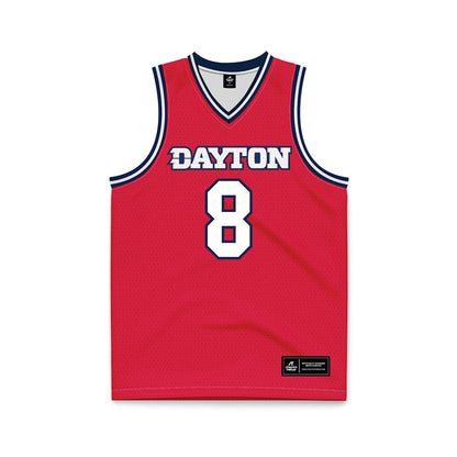 Dayton - NCAA Men's Basketball : Jaron McKie - Red Basketball Jersey-0