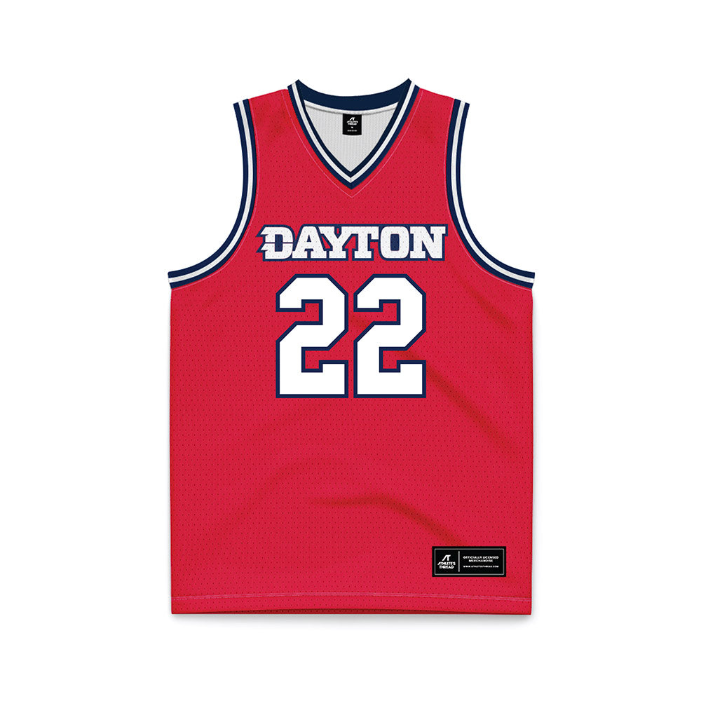 Dayton - NCAA Men's Basketball : Damon Friery - Red Basketball Jersey-0