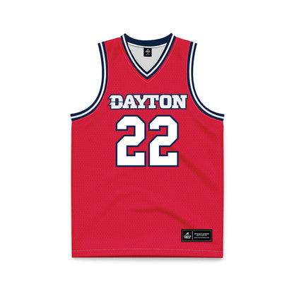 Dayton - NCAA Men's Basketball : Damon Friery - Red Basketball Jersey-0