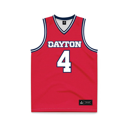 Dayton - NCAA Men's Basketball : Jordan Derkack - Red Basketball Jersey-0