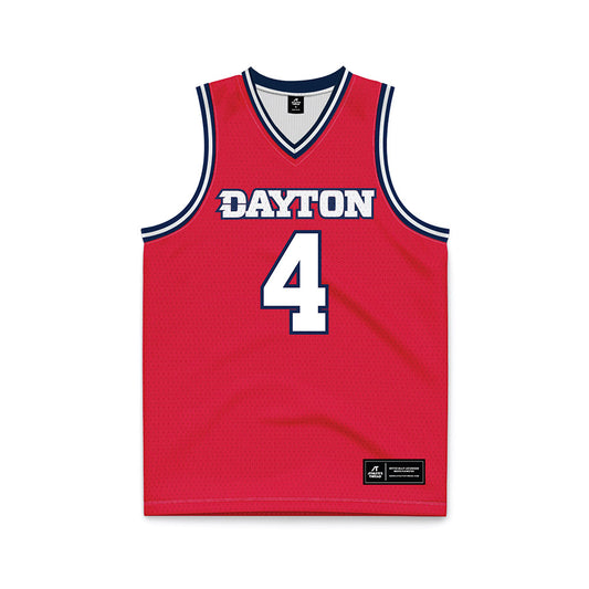 Dayton - NCAA Men's Basketball : Jordan Derkack - Red Basketball Jersey-0