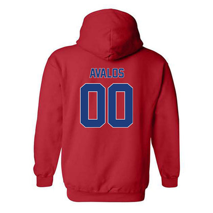 LA Tech - NCAA Women's Bowling : Paulina Avalos - Red Hooded Sweatshirt-1