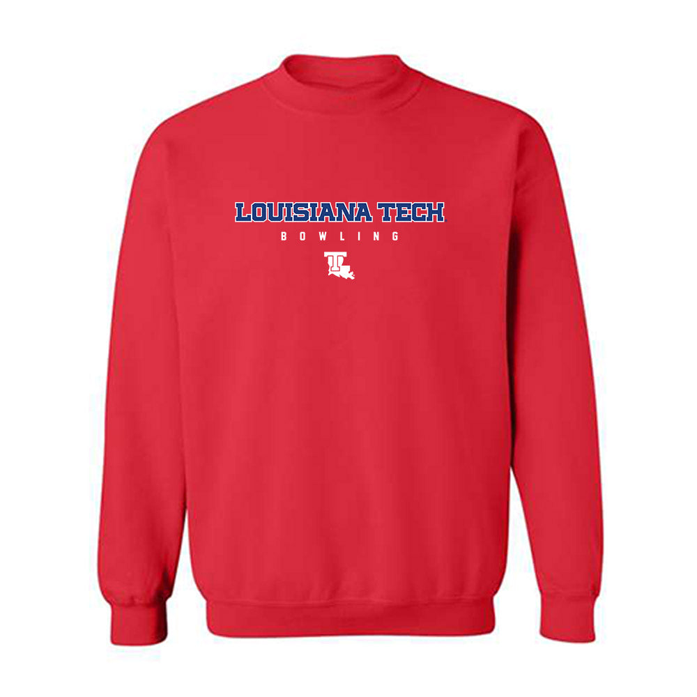 LA Tech - NCAA Women's Bowling : Paulina Avalos - Red Crewneck Sweatshirt-0