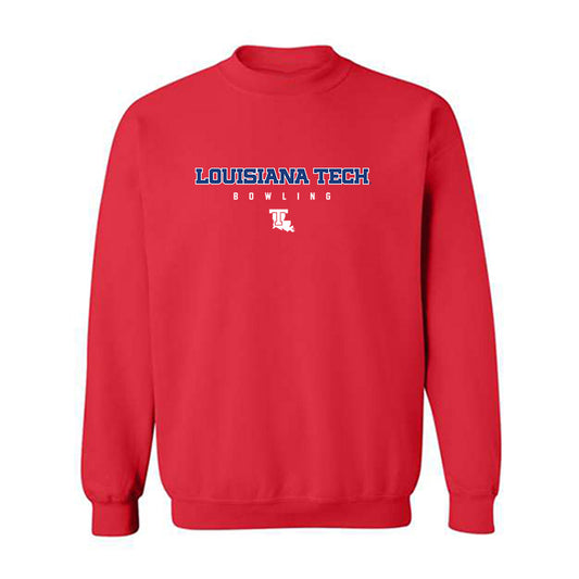LA Tech - NCAA Women's Bowling : Paulina Avalos - Red Crewneck Sweatshirt-0