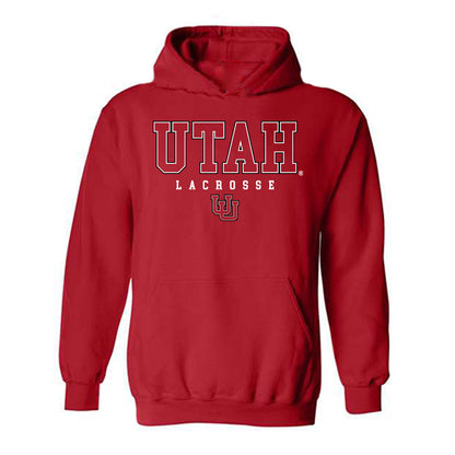 Utah - NCAA Men's Lacrosse : Nathan Chalmers - Classic Shersey Hooded Sweatshirt-0