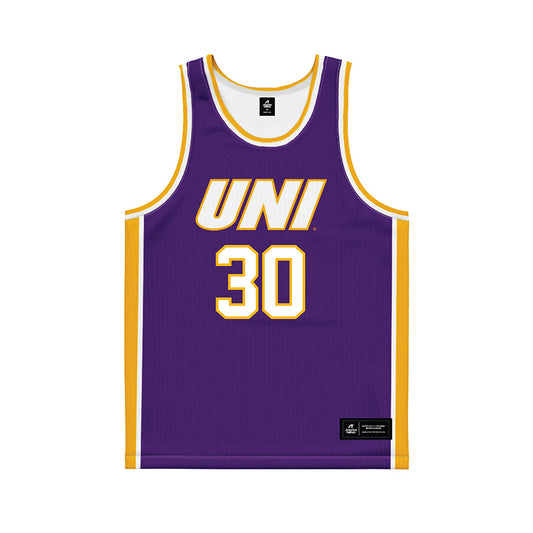 Northern Iowa - NCAA Women's Basketball : Lauren Walker - Purple Basketball Jersey-0
