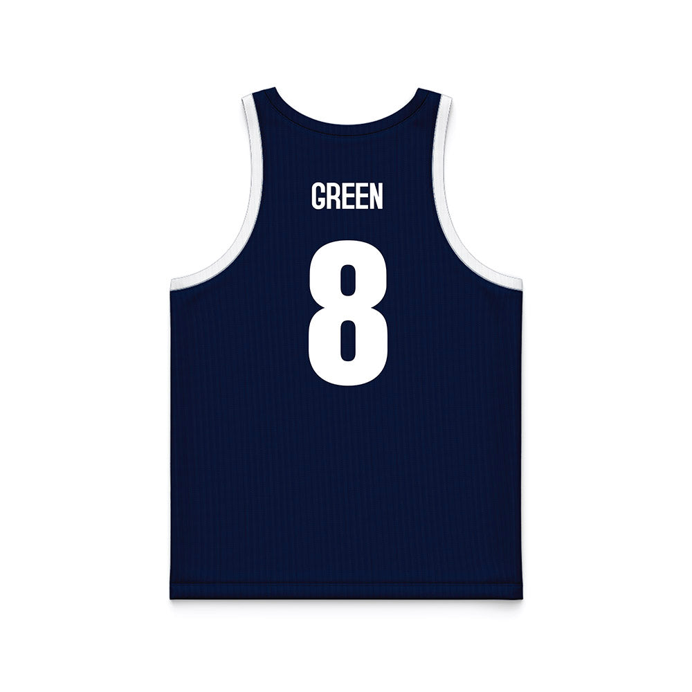 Monmouth - NCAA Men's Basketball : Christopher Green - Blue Basketball Jersey-1