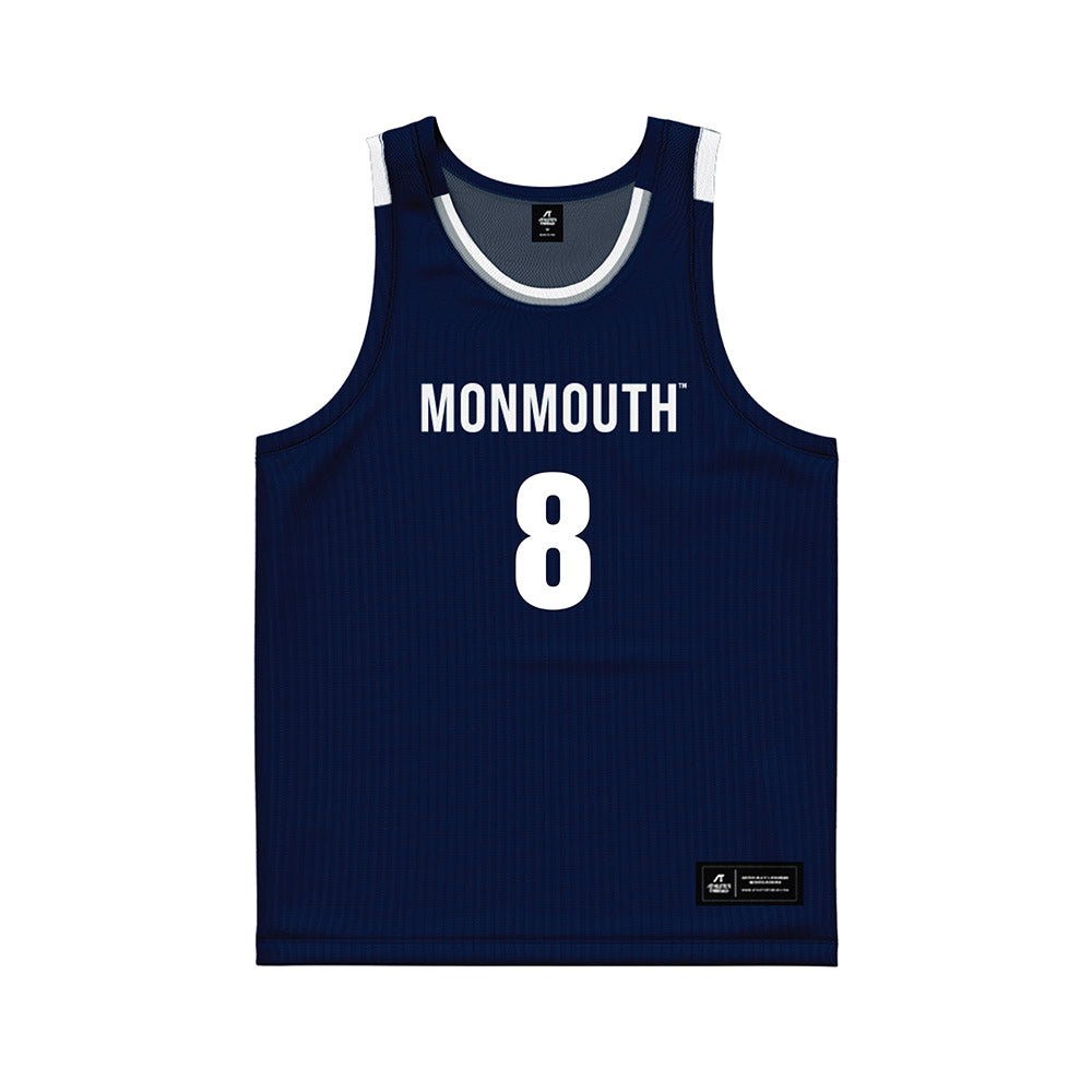 Monmouth - NCAA Men's Basketball : Christopher Green - Blue Basketball Jersey-0