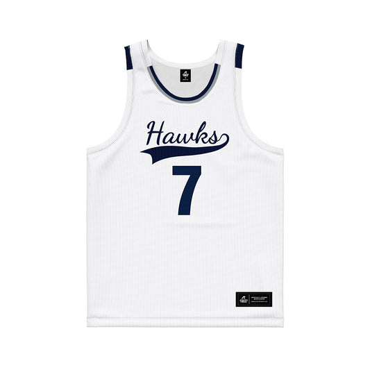 Monmouth - NCAA Men's Basketball : Justin Ray - White Basketball Jersey-0