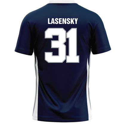 Monmouth - NCAA Men's Lacrosse : Brayden Lasensky - Blue Lacrosse Jersey-1