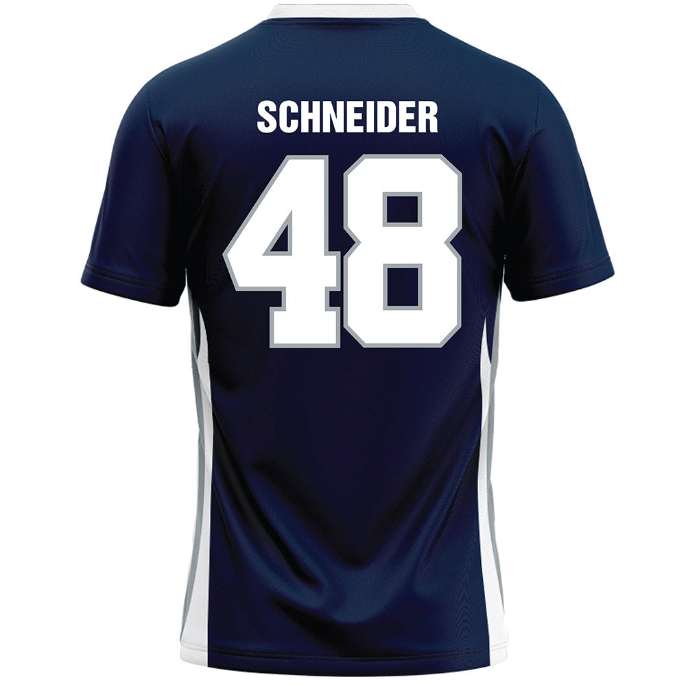 Monmouth - NCAA Men's Lacrosse : Jake Schneider - Blue Lacrosse Jersey-1