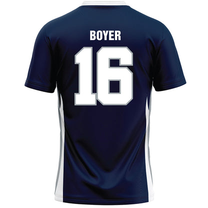 Monmouth - NCAA Men's Lacrosse : Daniel Boyer - Blue Lacrosse Jersey-1