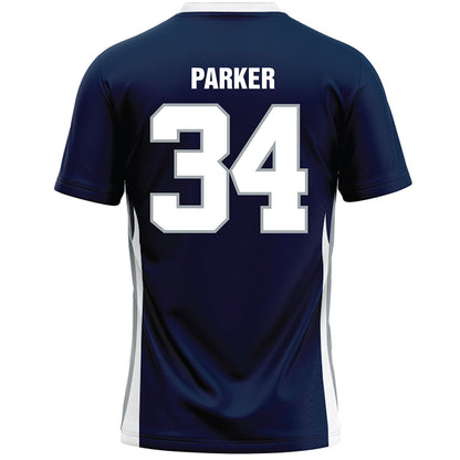 Monmouth - NCAA Men's Lacrosse : Landon Parker - Blue Lacrosse Jersey-1