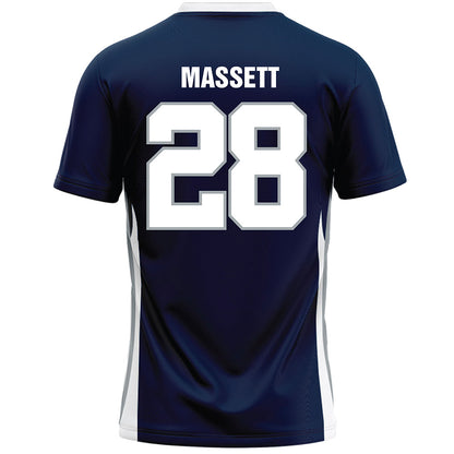 Monmouth - NCAA Men's Lacrosse : Sean Massett - Blue Lacrosse Jersey-1