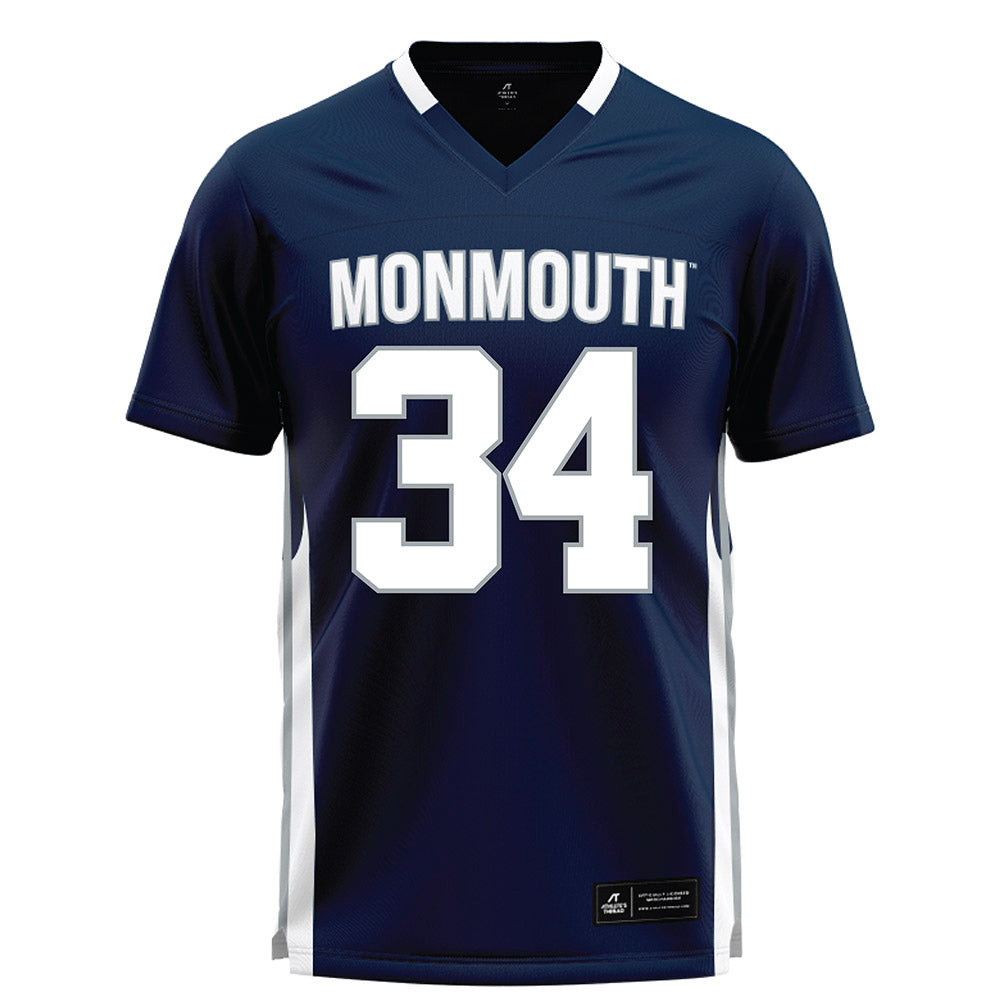 Monmouth - NCAA Men's Lacrosse : Landon Parker - Blue Lacrosse Jersey-0