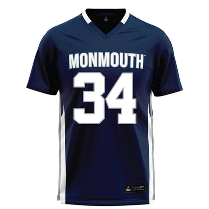 Monmouth - NCAA Men's Lacrosse : Landon Parker - Blue Lacrosse Jersey-0