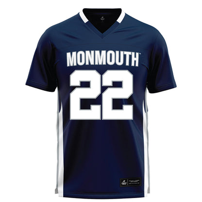 Monmouth - NCAA Men's Lacrosse : Miles Edmiston - Blue Lacrosse Jersey-0