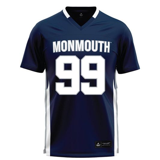 Monmouth - NCAA Men's Lacrosse : Kevin Ring - Blue Lacrosse Jersey-0