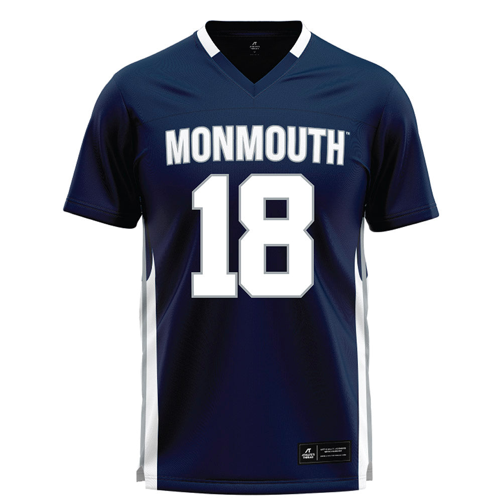 Monmouth - NCAA Men's Lacrosse : Gavin Seaman - Blue Lacrosse Jersey-0