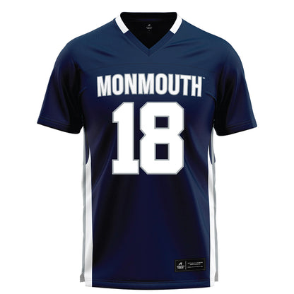 Monmouth - NCAA Men's Lacrosse : Gavin Seaman - Blue Lacrosse Jersey-0