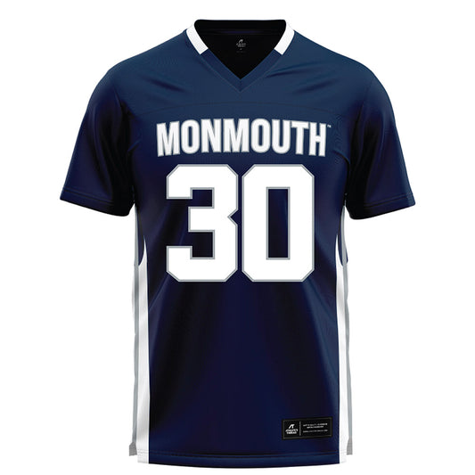 Monmouth - NCAA Men's Lacrosse : Tommy Heller - Blue Lacrosse Jersey-0