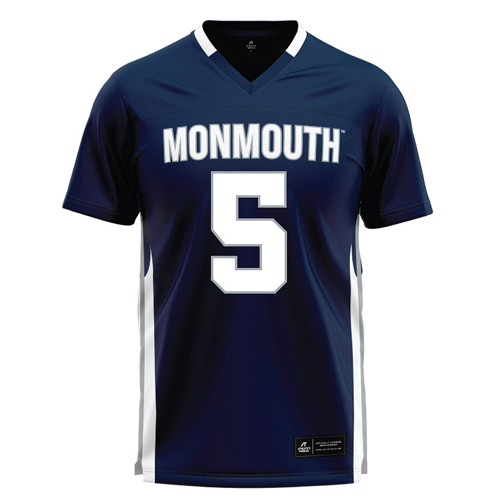 Monmouth - NCAA Men's Lacrosse : Ethan Cronk - Blue Lacrosse Jersey-0