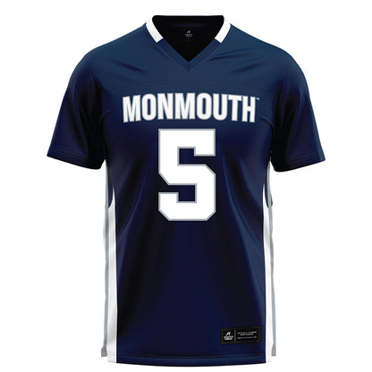 Monmouth - NCAA Men's Lacrosse : Ethan Cronk - Blue Lacrosse Jersey-0