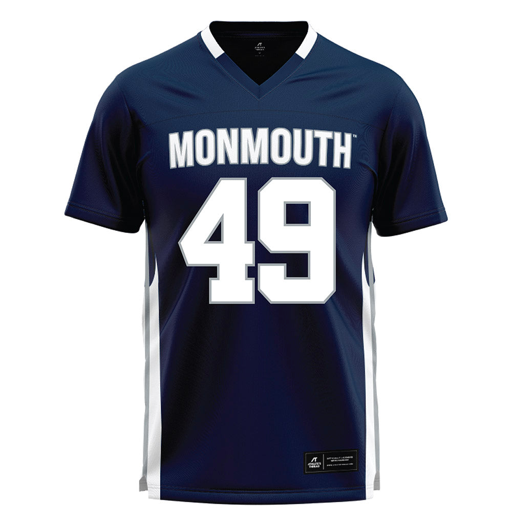 Monmouth - NCAA Men's Lacrosse : Kade Hoogstraten - Blue Lacrosse Jersey-0