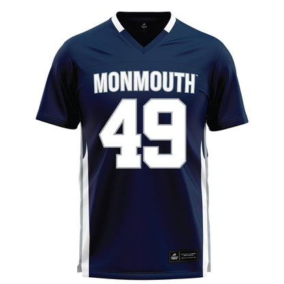 Monmouth - NCAA Men's Lacrosse : Kade Hoogstraten - Blue Lacrosse Jersey-0