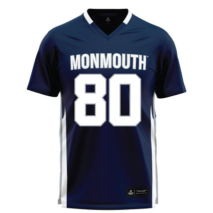 Monmouth - NCAA Men's Lacrosse : Lincoln Oles - Blue Lacrosse Jersey-0