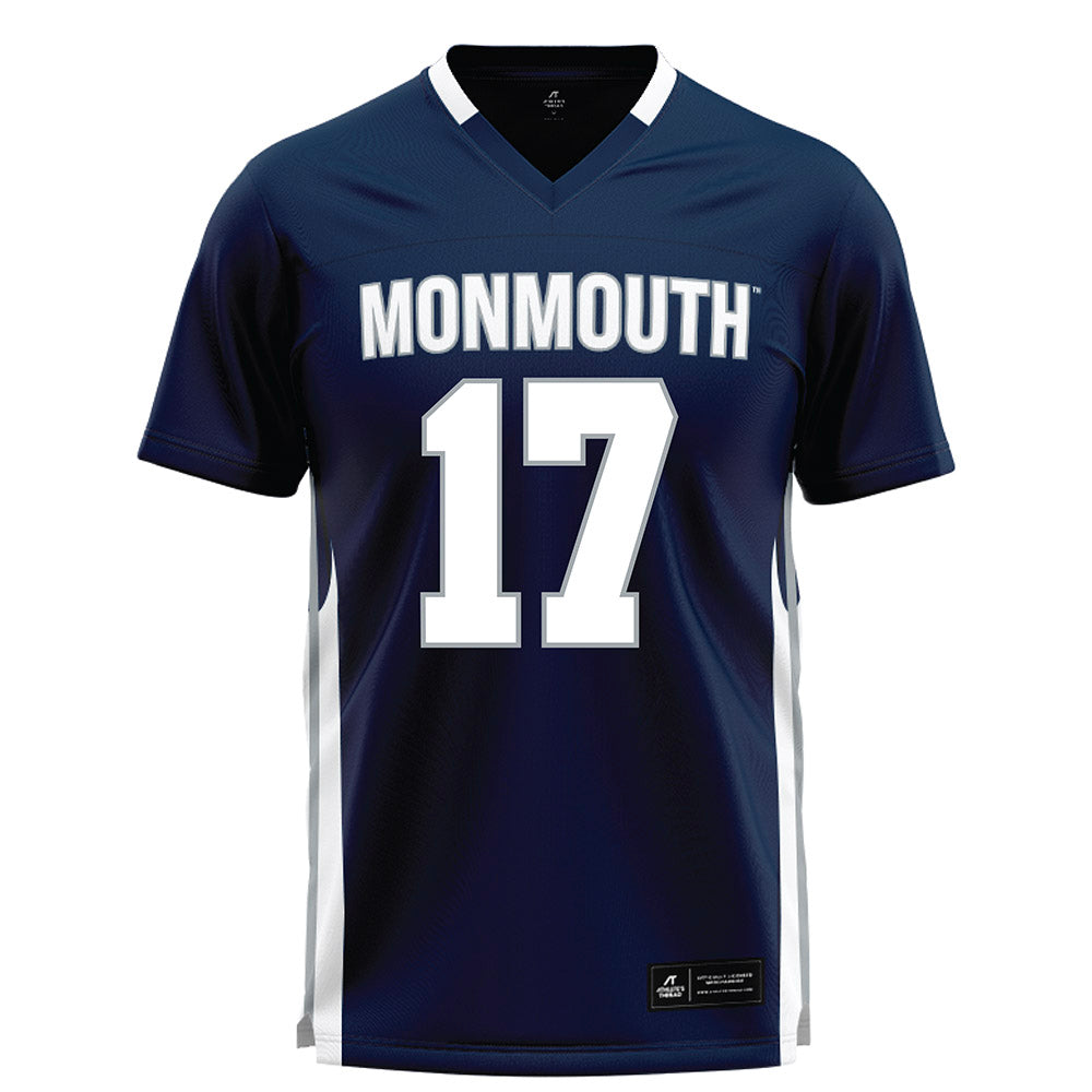 Monmouth - NCAA Men's Lacrosse : Ryan Wallace - Blue Lacrosse Jersey-0