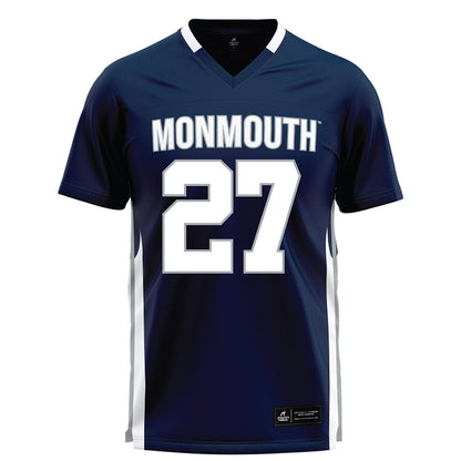 Monmouth - NCAA Men's Lacrosse : Aidan Rupp - Blue Lacrosse Jersey-0