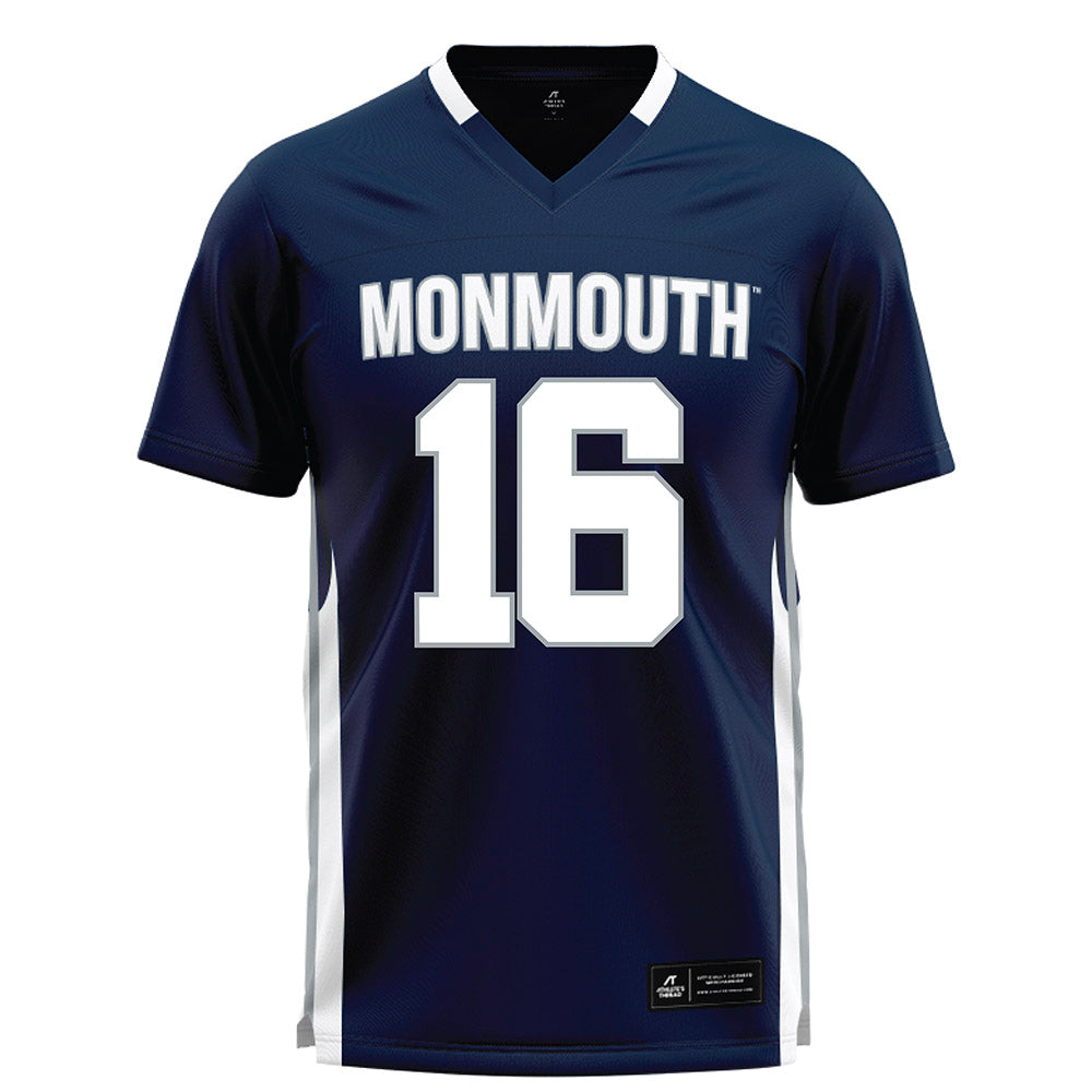 Monmouth - NCAA Men's Lacrosse : Daniel Boyer - Blue Lacrosse Jersey-0