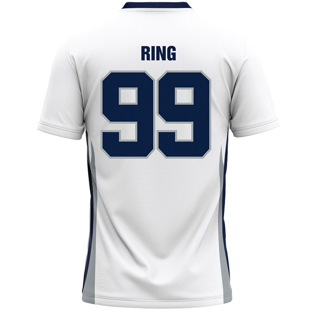 Monmouth - NCAA Men's Lacrosse : Kevin Ring - White Lacrosse Jersey-1