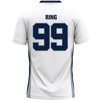 Monmouth - NCAA Men's Lacrosse : Kevin Ring - White Lacrosse Jersey-1