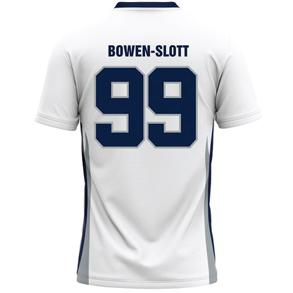 Monmouth - NCAA Men's Lacrosse : Gabe Bowen-Slott - White Lacrosse Jersey-1