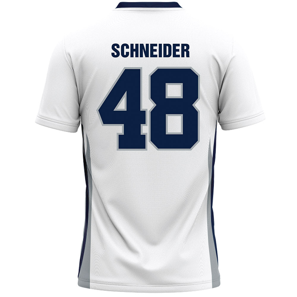 Monmouth - NCAA Men's Lacrosse : Jake Schneider - White Lacrosse Jersey-1