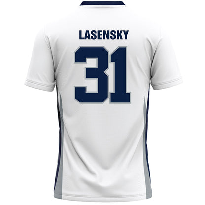 Monmouth - NCAA Men's Lacrosse : Brayden Lasensky - White Lacrosse Jersey-1