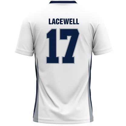 Monmouth - NCAA Men's Lacrosse : Terrence Lacewell - White Lacrosse Jersey-1