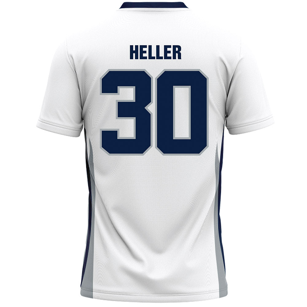 Monmouth - NCAA Men's Lacrosse : Tommy Heller - White Lacrosse Jersey-1