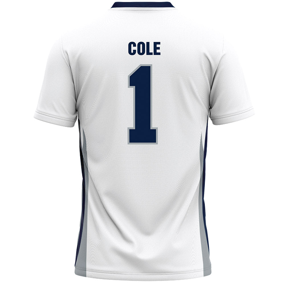 Monmouth - NCAA Men's Lacrosse : Luke Cole - White Lacrosse Jersey-1