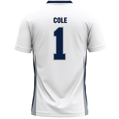 Monmouth - NCAA Men's Lacrosse : Luke Cole - White Lacrosse Jersey-1