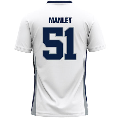 Monmouth - NCAA Men's Lacrosse : Tommy Manley - White Lacrosse Jersey-1