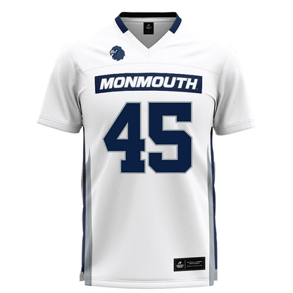 Monmouth - NCAA Men's Lacrosse : Mitch Boudreau - White Lacrosse Jersey-0