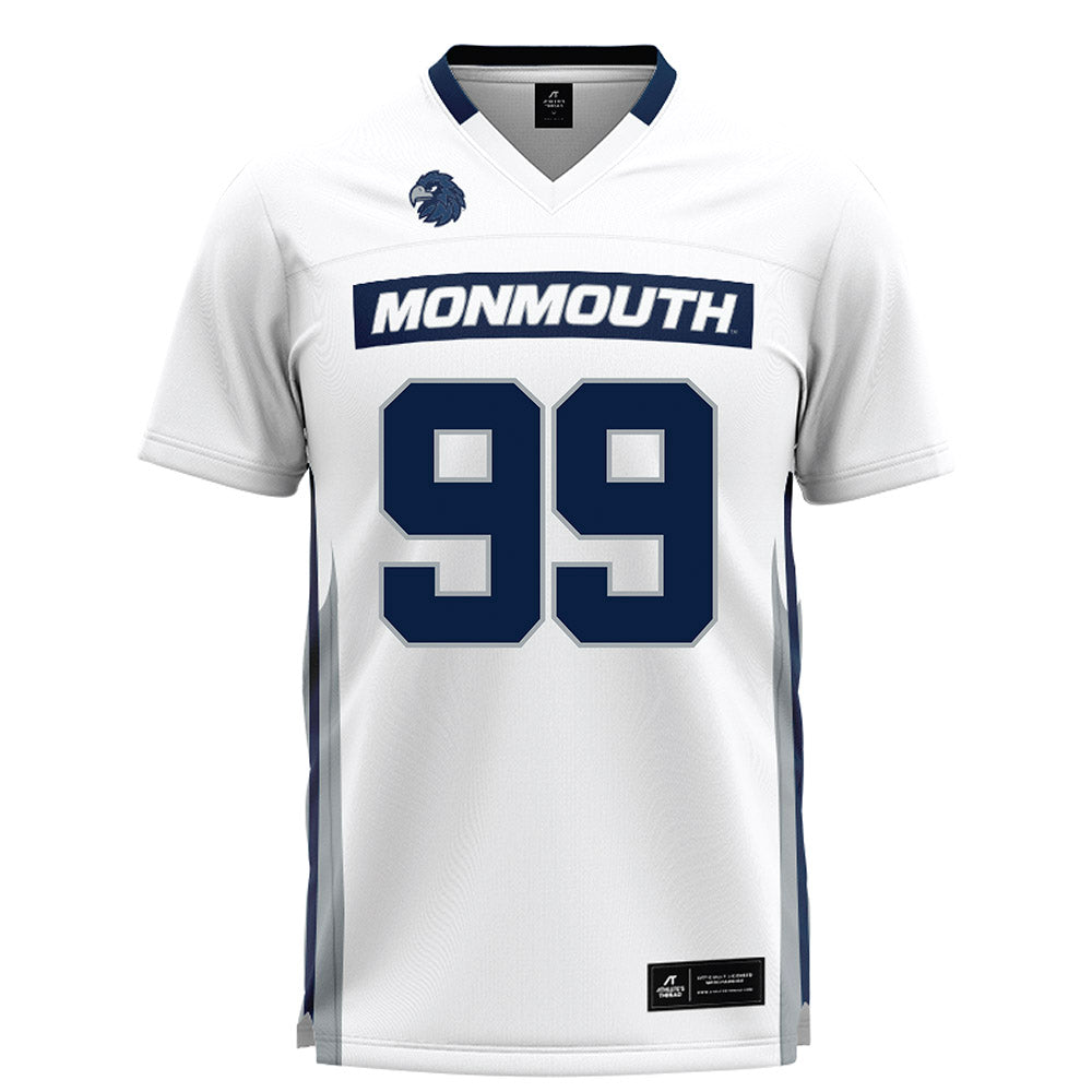 Monmouth - NCAA Men's Lacrosse : Kevin Ring - White Lacrosse Jersey-0